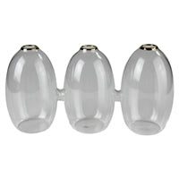 Vase Trio with Gold Rim
