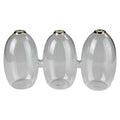 Vase Trio with Gold Rim