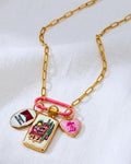 Charm Necklace - Wild West - Pink