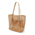 Mesh Shoulder Bag: Camel / One Size