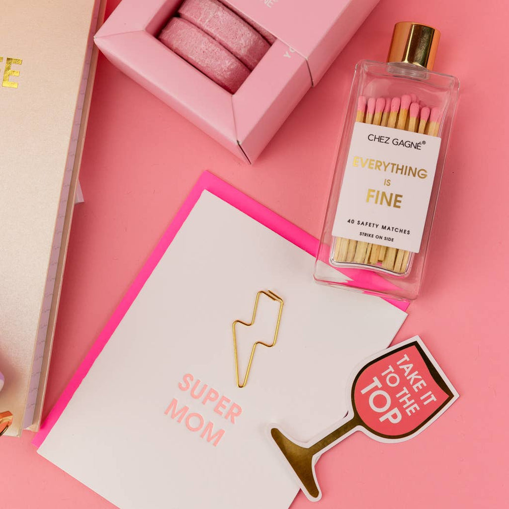 Everything is Fine - Safety Matches Bottle, Pink, Funny Gift