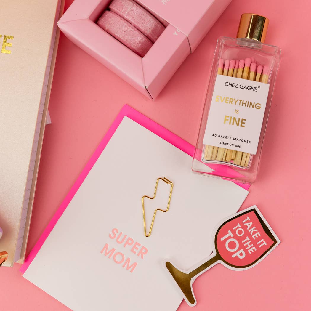 Everything is Fine - Safety Matches Bottle, Pink, Funny Gift