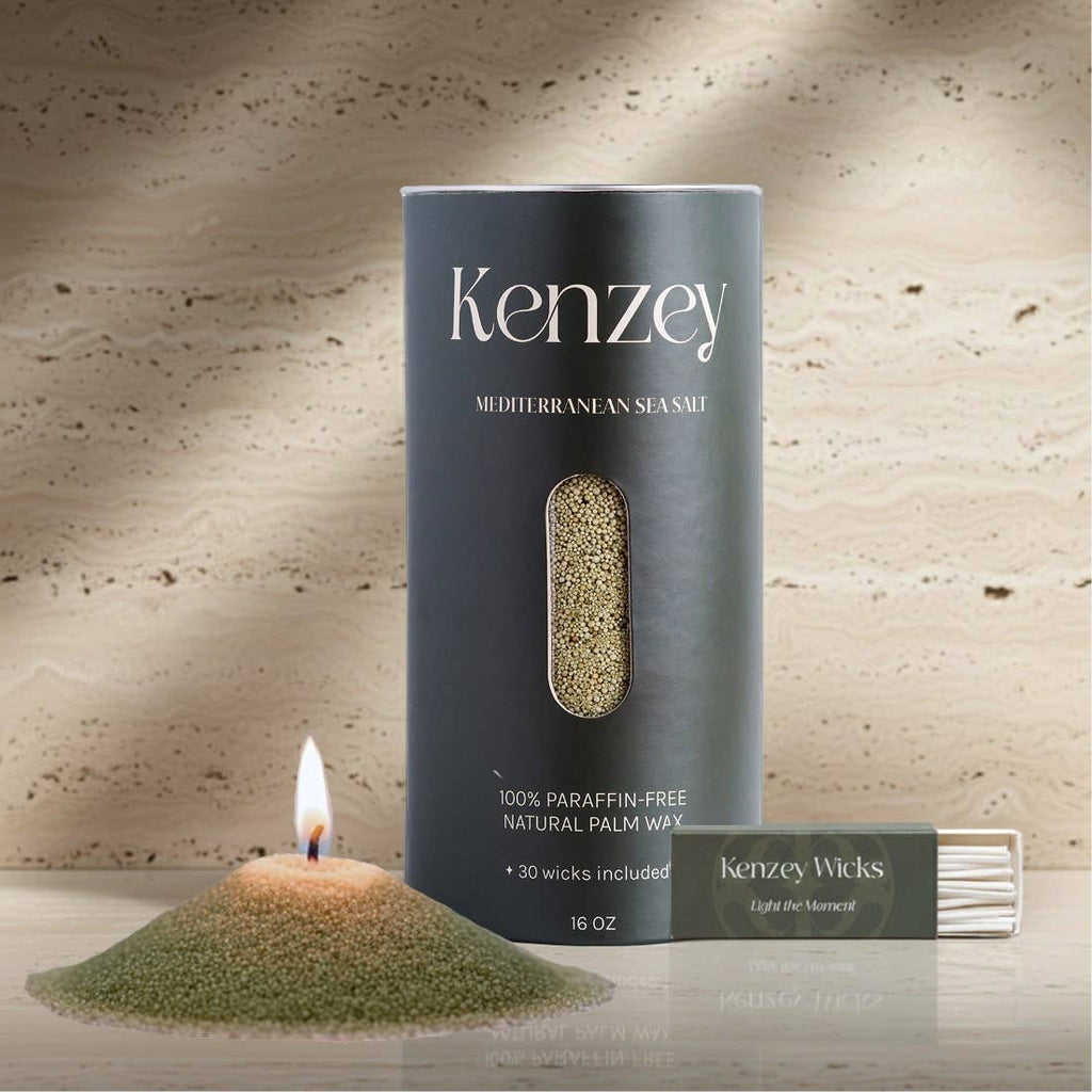 Mediterranean Sea Salt /Scented Wax Pearls: Black / 10 oz