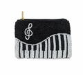 Piano Fully Beaded Themed Coin Purse