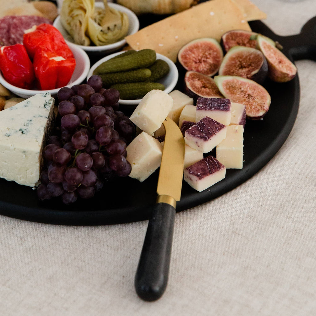 Marble Cheese Knives, Black | Cheese Knife Gift Set