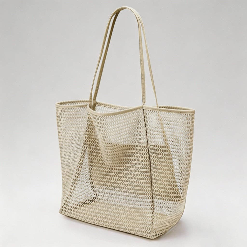 Mesh Shoulder Bag: Pink / One Size
