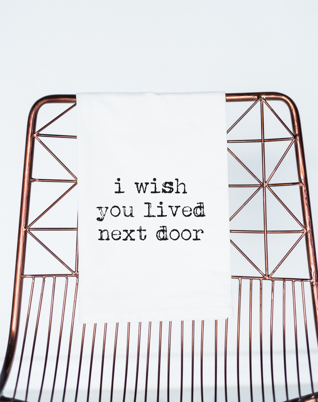 I Wish You Lived Next Door gift towel bestie friend (black)