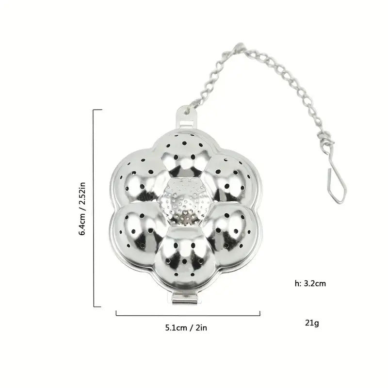 Flower Tea Infuser with Tray – Stainless Steel Steep