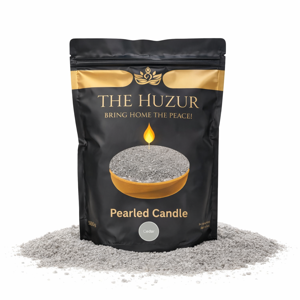 Cedar- Pearled Sand Wax Candle-Grey