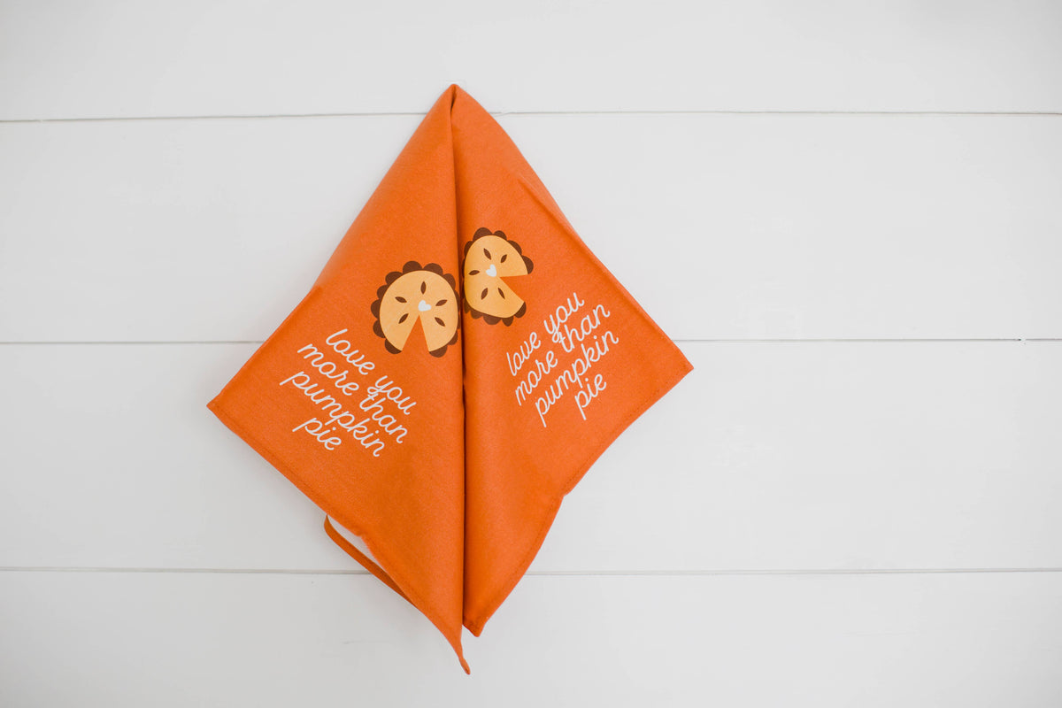 Love You More Than Pumpkin Pie Fall Kitchen Towel