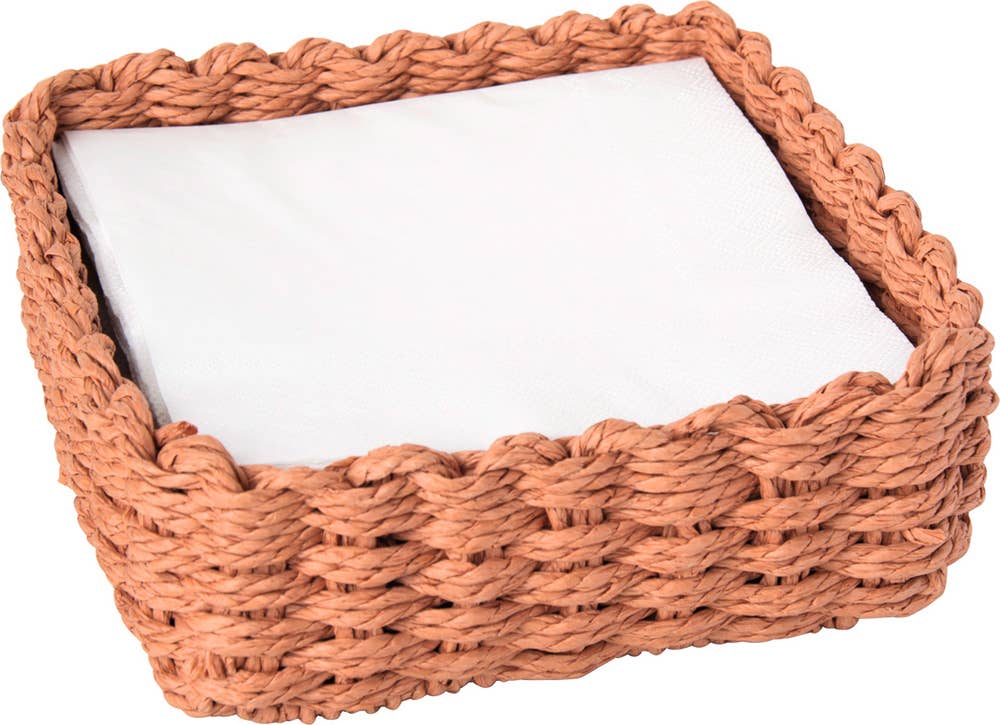 Napkin Holder Paper Woven Caddy Paper Weave Terracotta