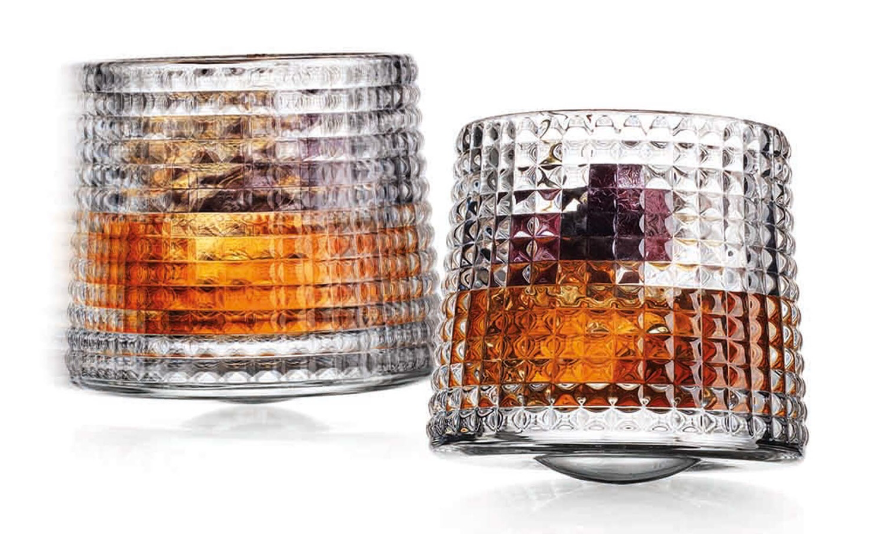 Set of Two Revolve Spinning Whiskey Glass
