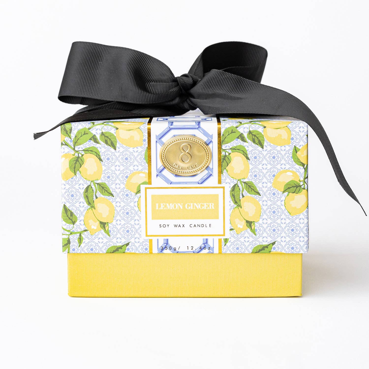 Lemon Ginger 3-Wick Soy Candle, Boxed, Citrus Scent