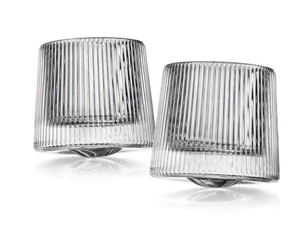 Set of Two Orbit Spinning Dof Glasses: Non Leaded Crystal