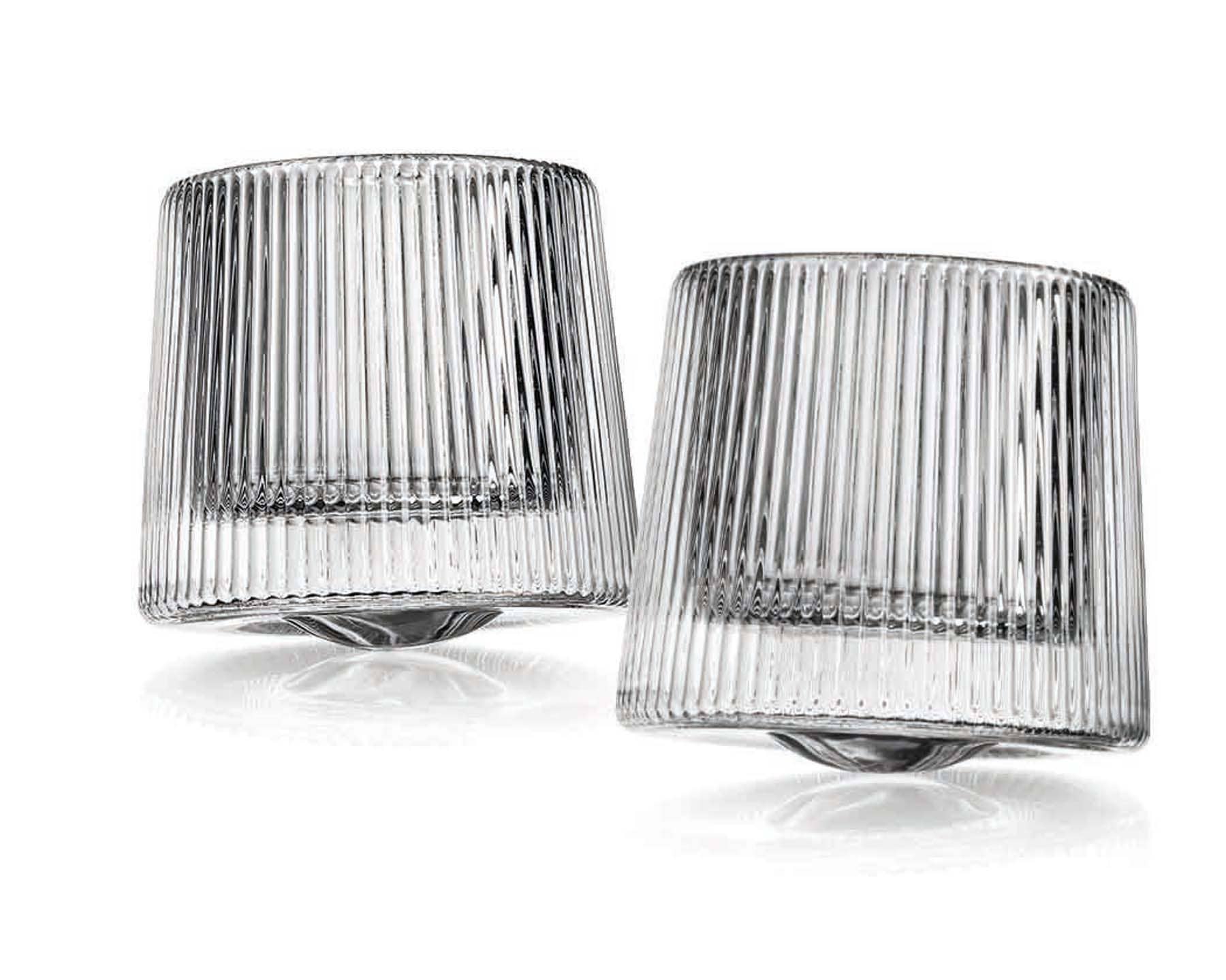 Set of Two Orbit Spinning Dof Glasses: Non Leaded Crystal
