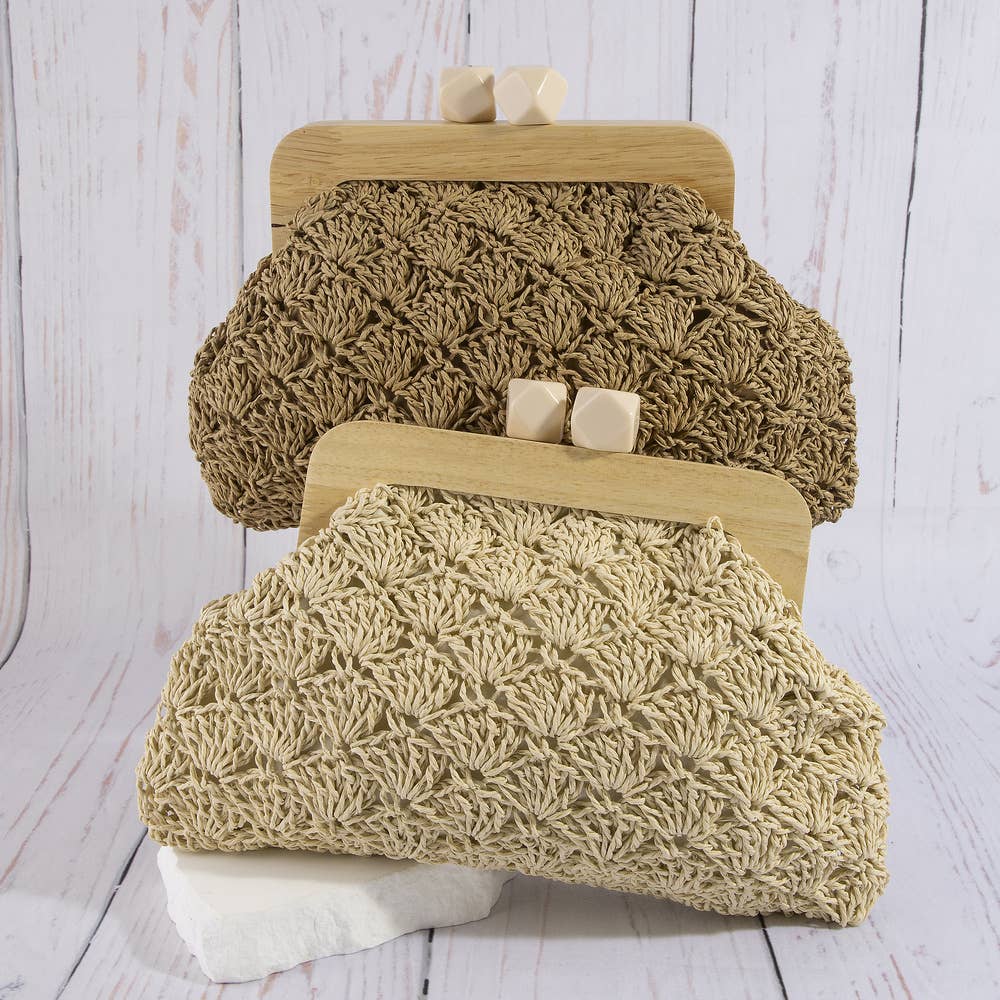Crochet Wood Frame Clutch