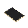 Lavi Black Marble Gold Organic Edge Small Rectangle Board