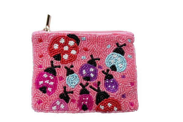 Lady Bug Fully Beaded Themed Coin Purse