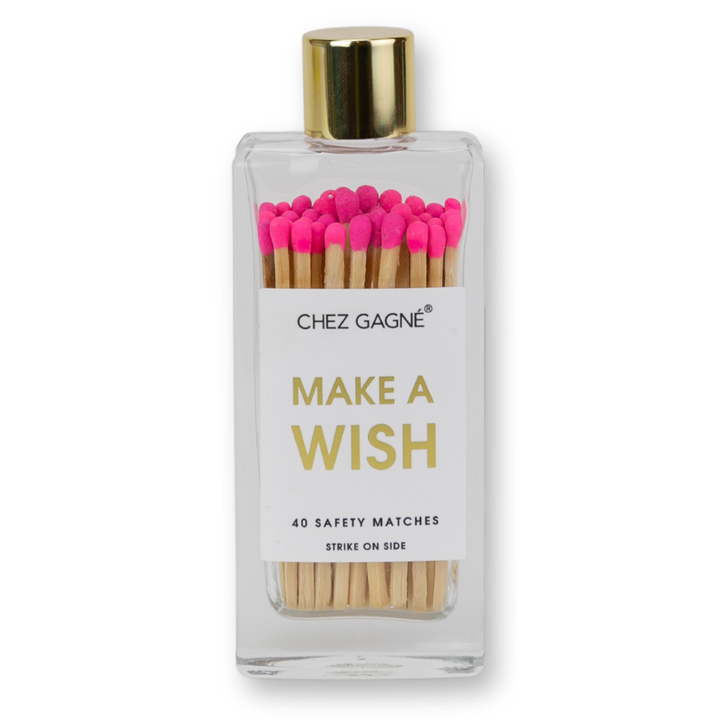 Make A Wish - Glass Bottle Safety Matches, Birthday Gift