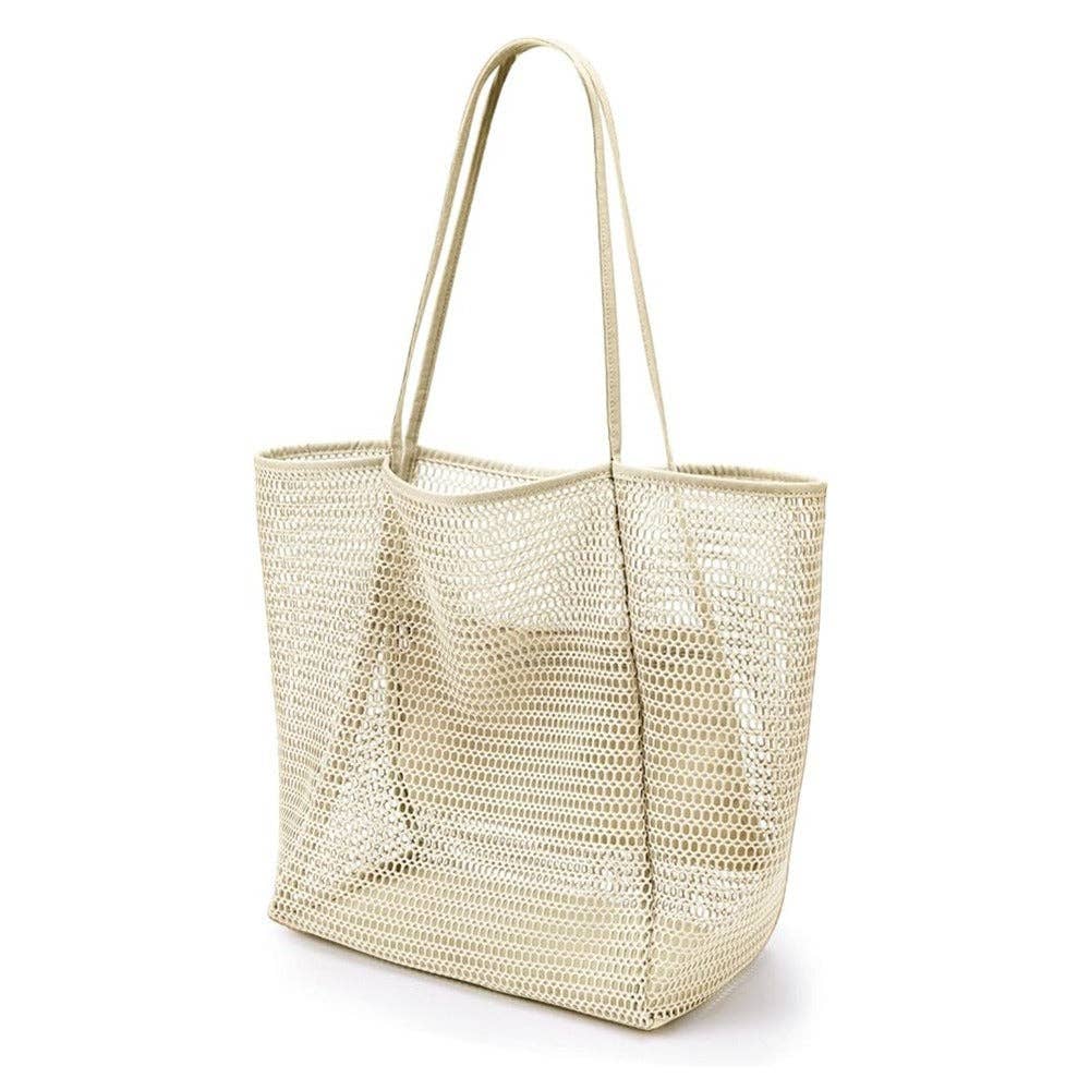 Mesh Shoulder Bag: Pink / One Size