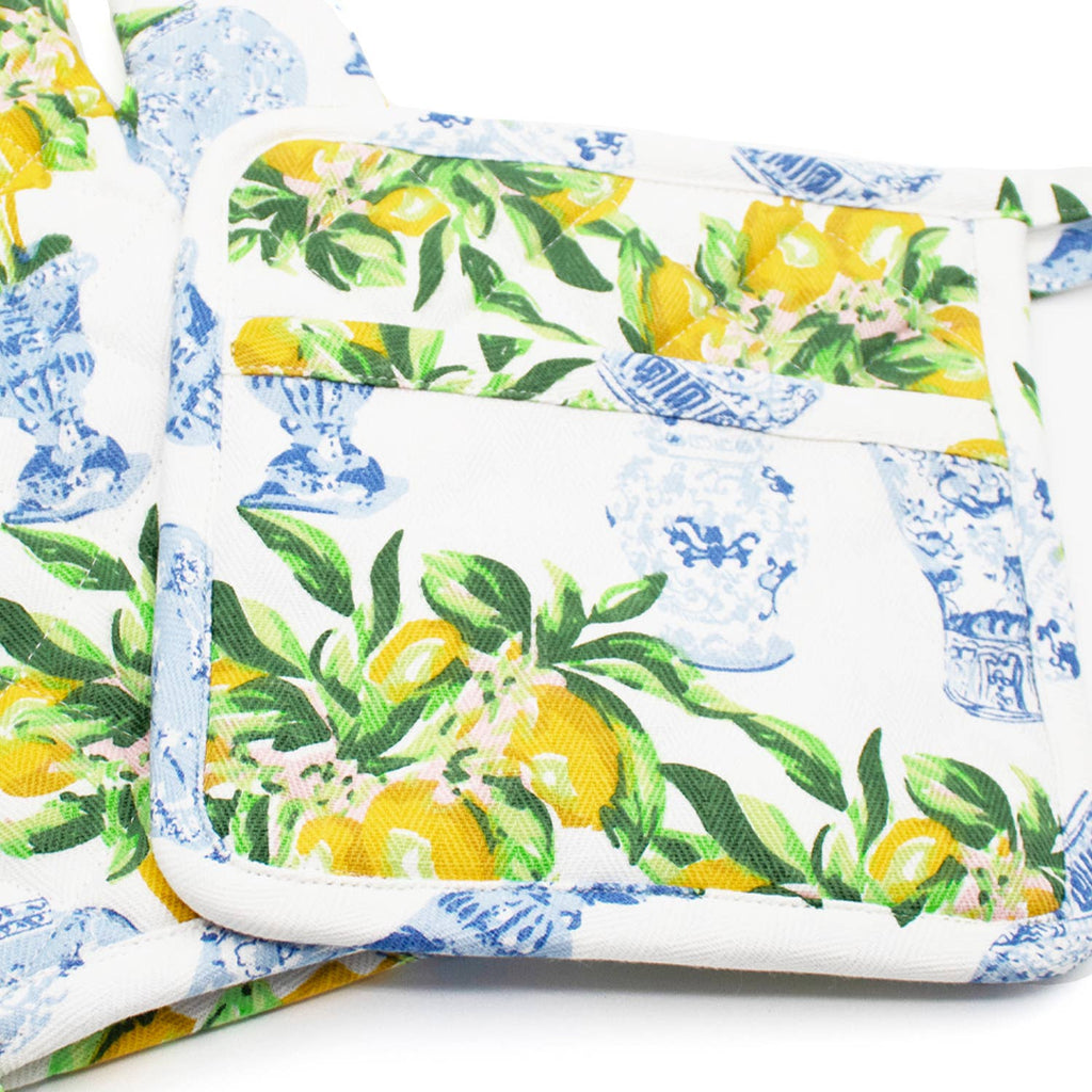 Lemon Ginger Oven Mitt Set