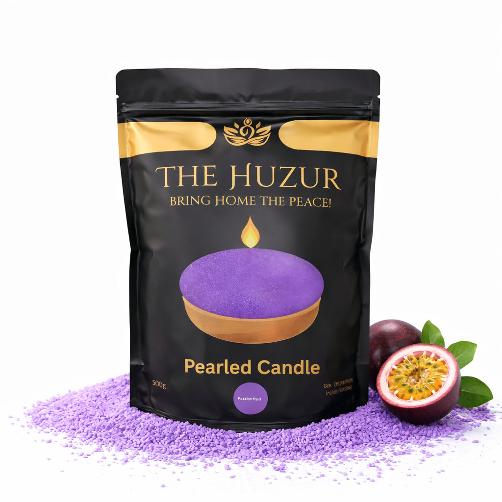 Passion Fruit- Pearled Sand Wax Candle-Purple