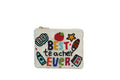 Best Teacher Themed Beaded Coin Purse 