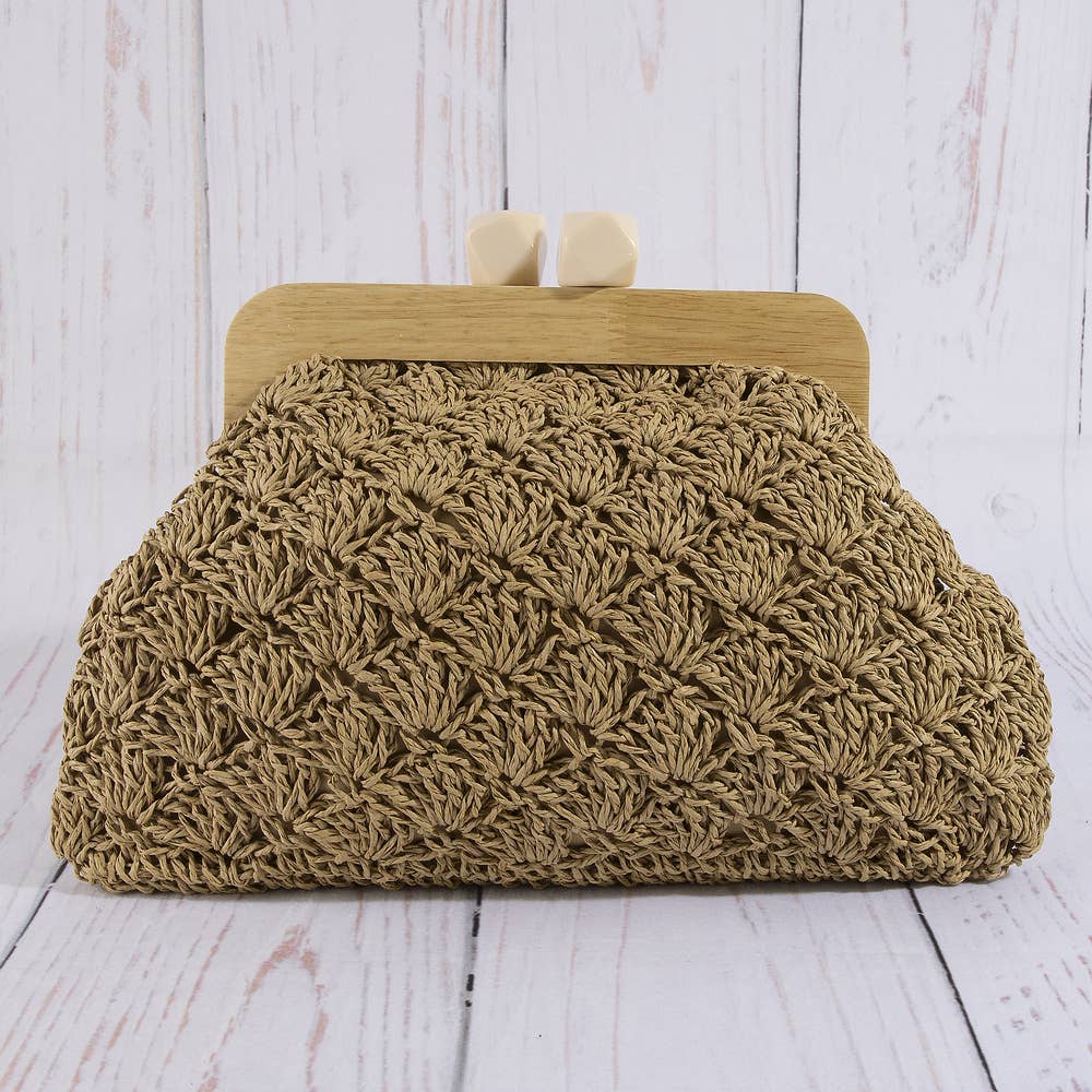 Crochet Wood Frame Clutch