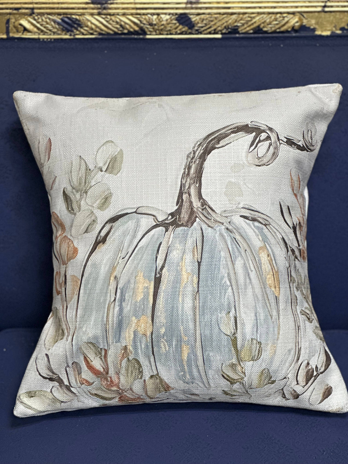 Blue Pumpkin Pillow