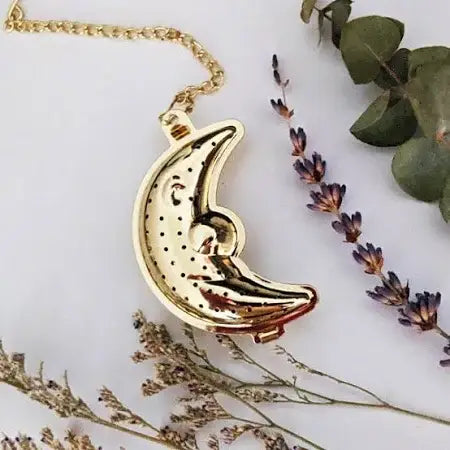 Gold Crescent Moon Stainless Steel Tea Infuser