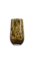 Amber Black Dot Hi-Ball Glass Set of 2