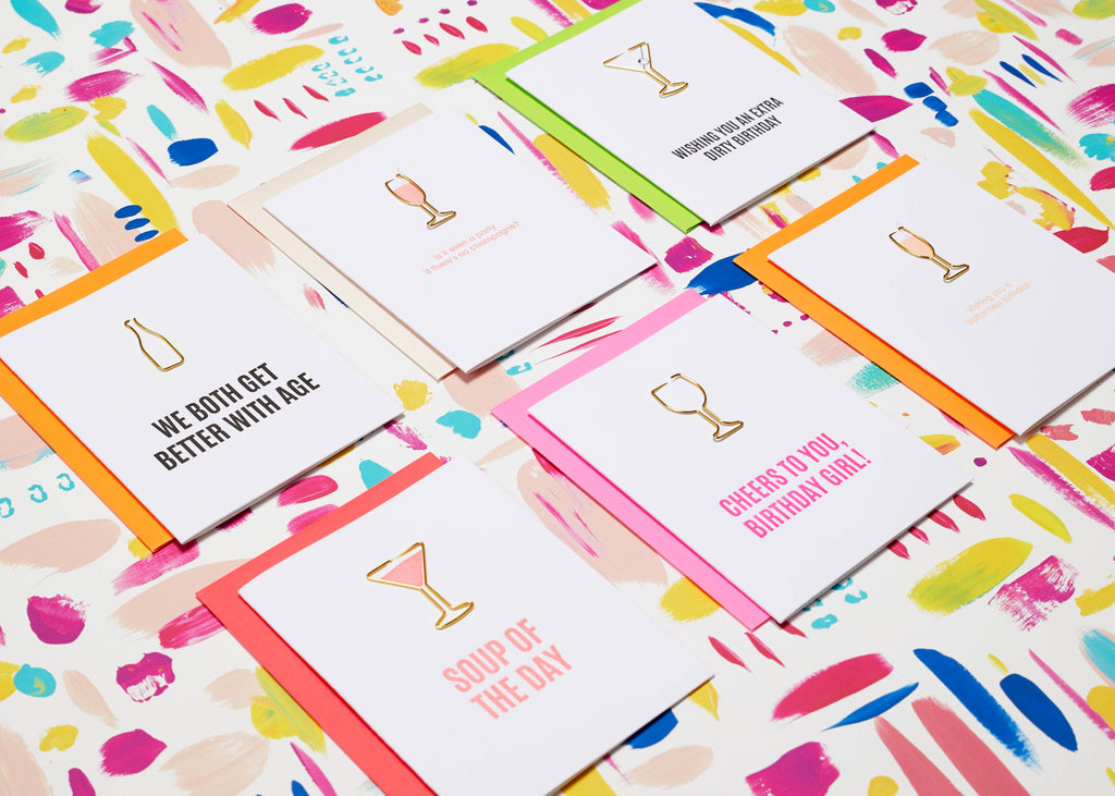 Cheers To You Birthday Girl - Wine Glass Paperclip Card
