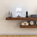 10.5" Hand-Blown Ombre Glass & Mango Wood Accent Lamp