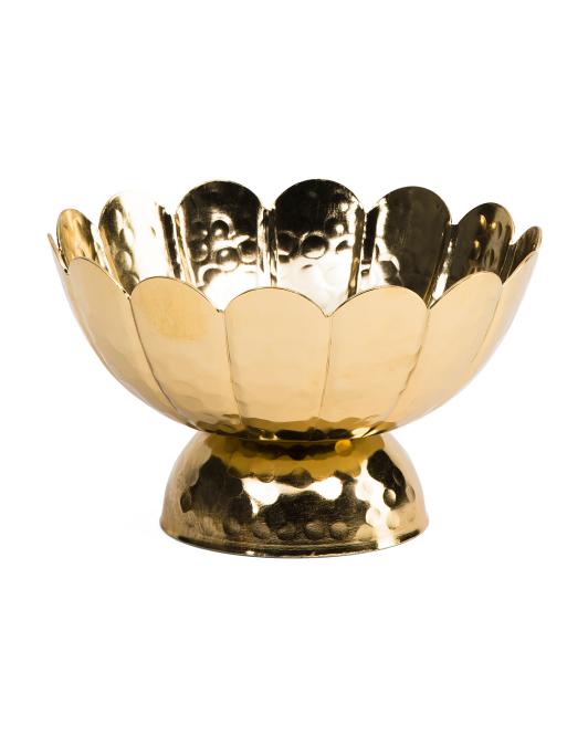 Gold Toned Pedestal Bowl