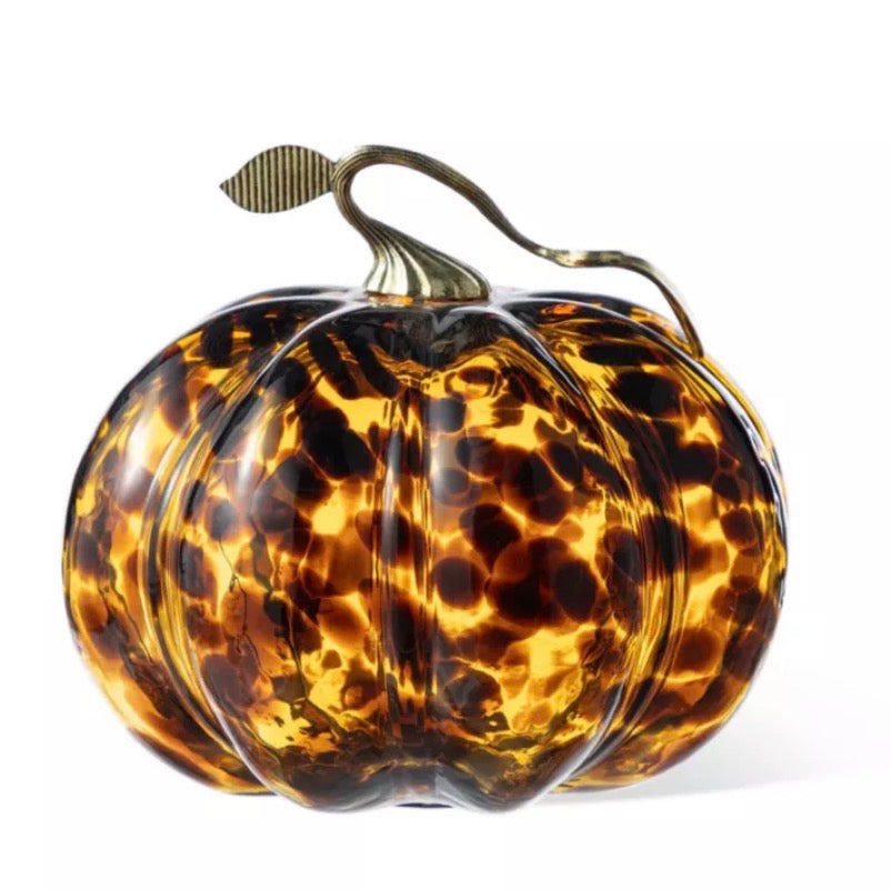 Tortoise Glass Pumpkin -Medium