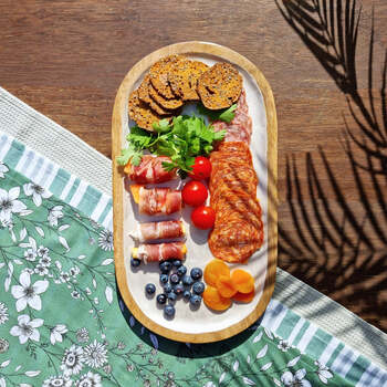 Oval Footed Serving Tray