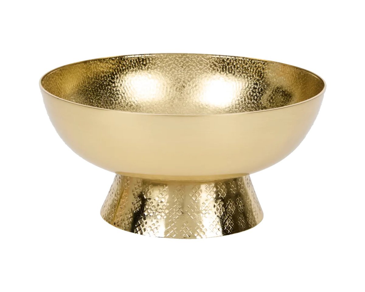 Gold Toned Pedestal Bowl - Small