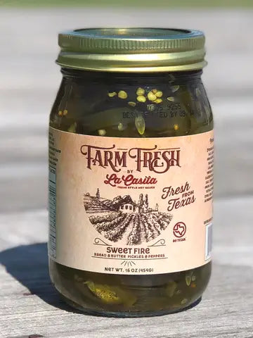 Sweet Fire Bread & Butter Pickles & Candied Jalapenos