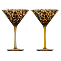 Martini Glasses - Tortoise Set of 2